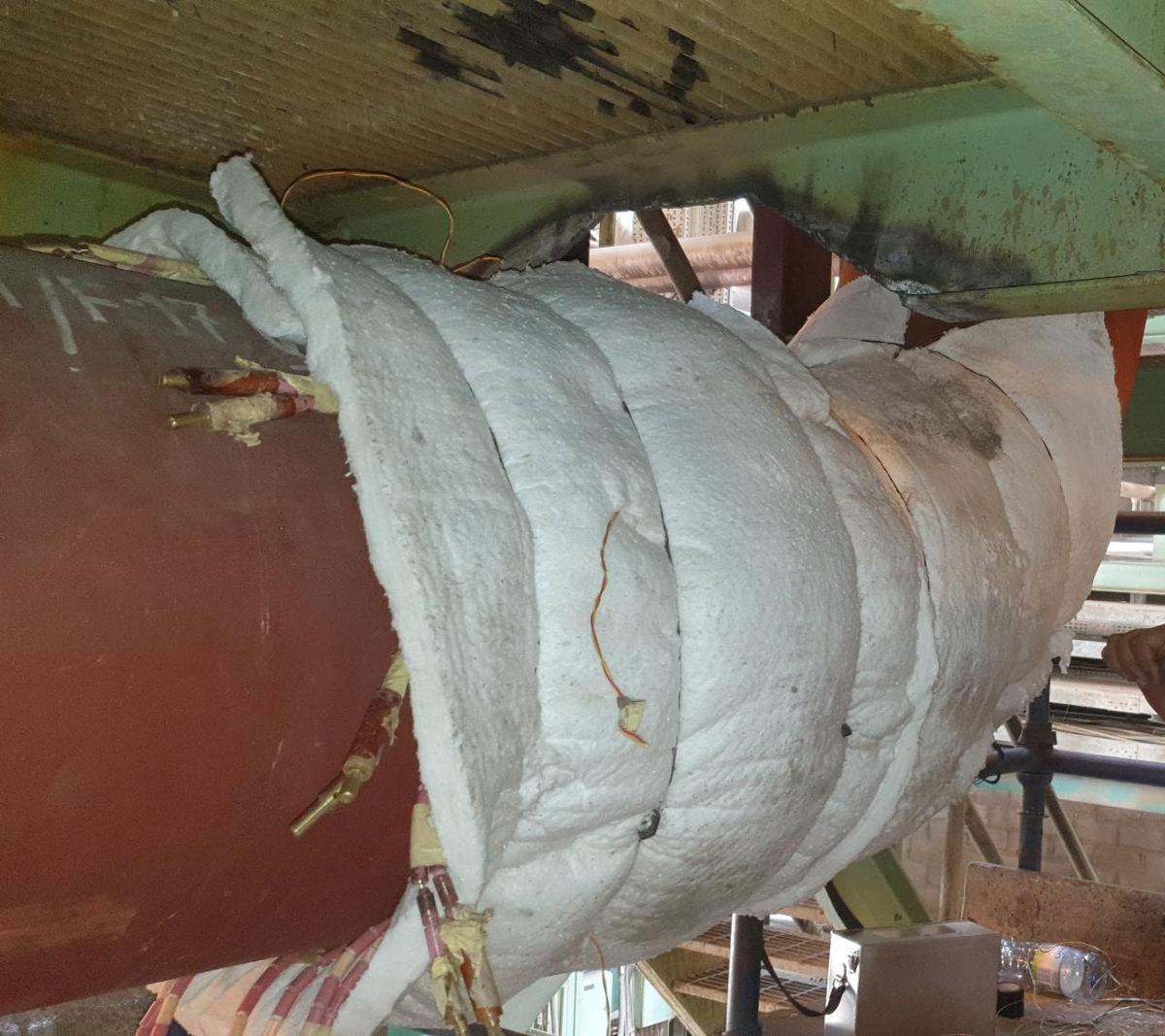 Aqaba Power Plant HRSG Header Heat Treatment – Post-weld heat treatment of the alloy pipes of the HRSG main header.