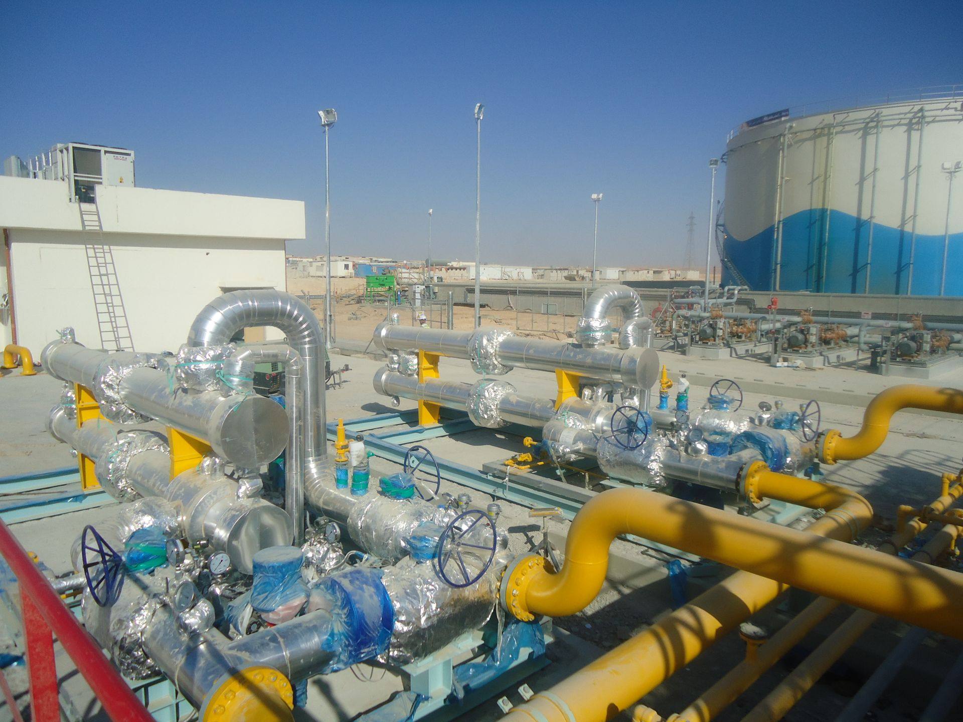 Gas metering and pressure reduction station piping installed by Integrity