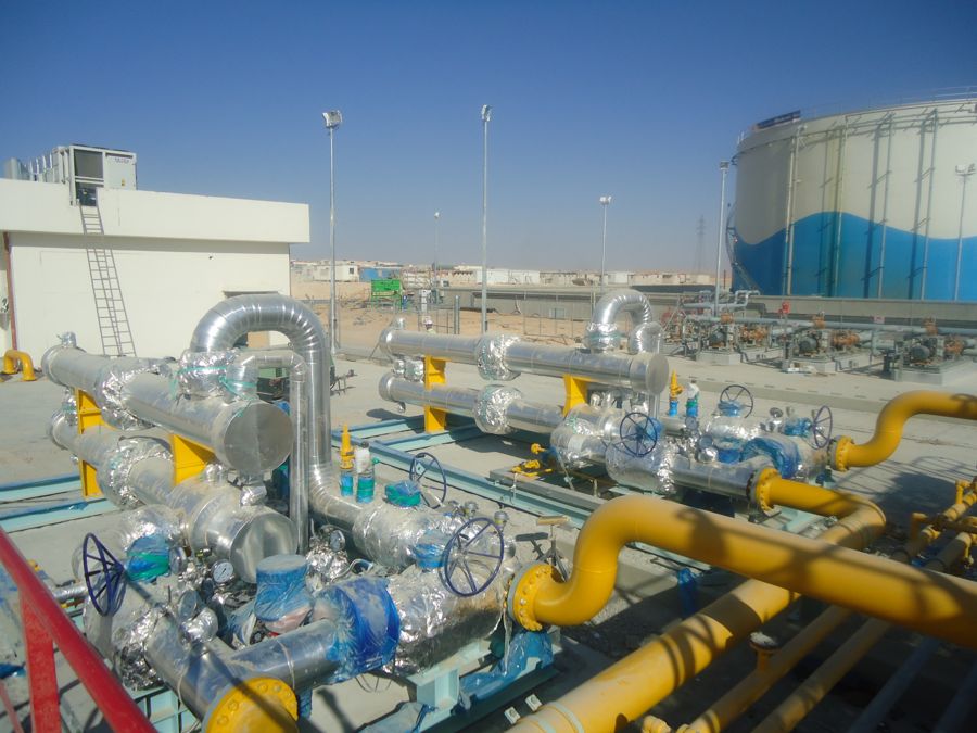 Gas pressure reduction skid piping
